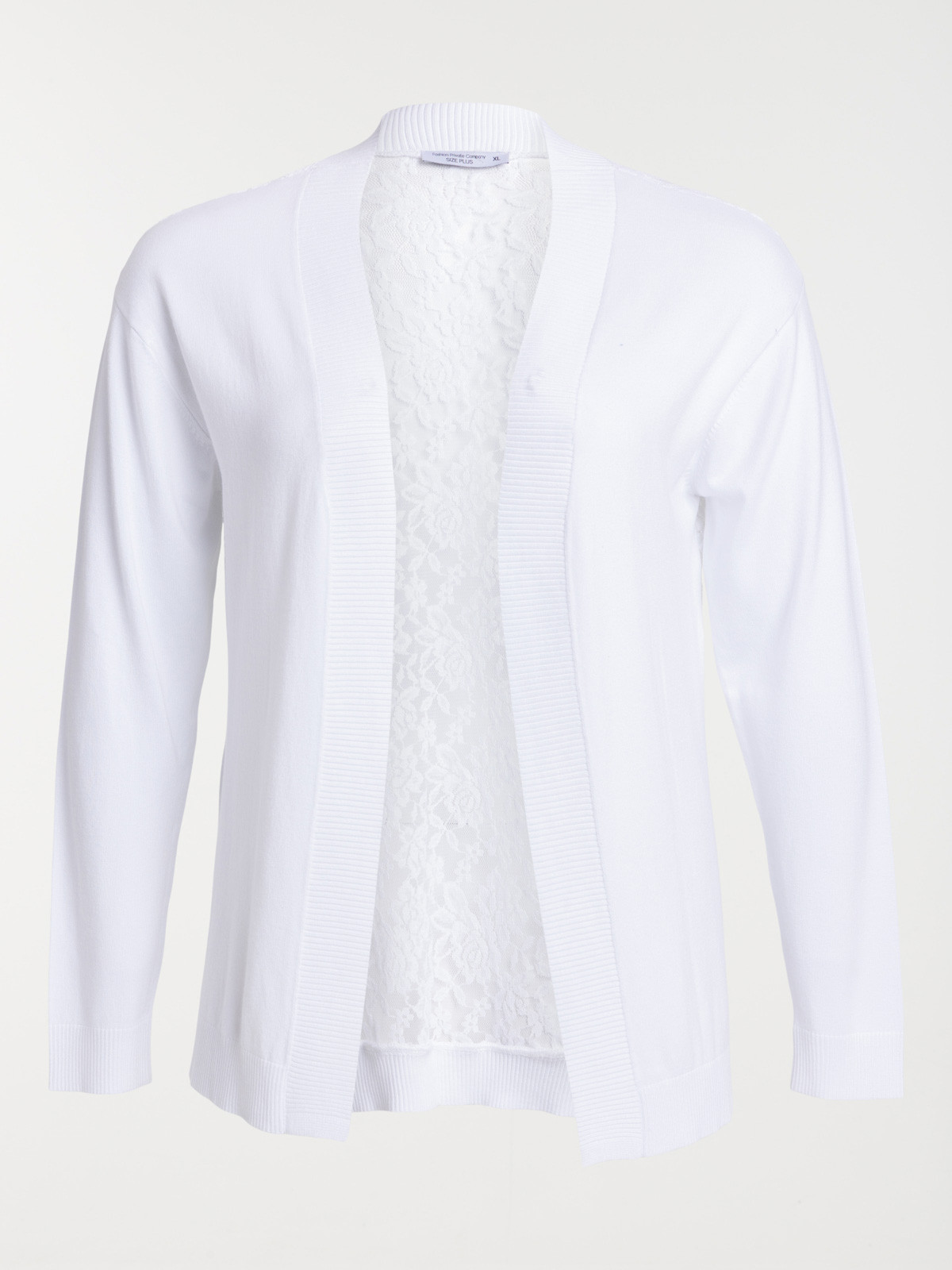 Gilet dos dentelle grande taille femme