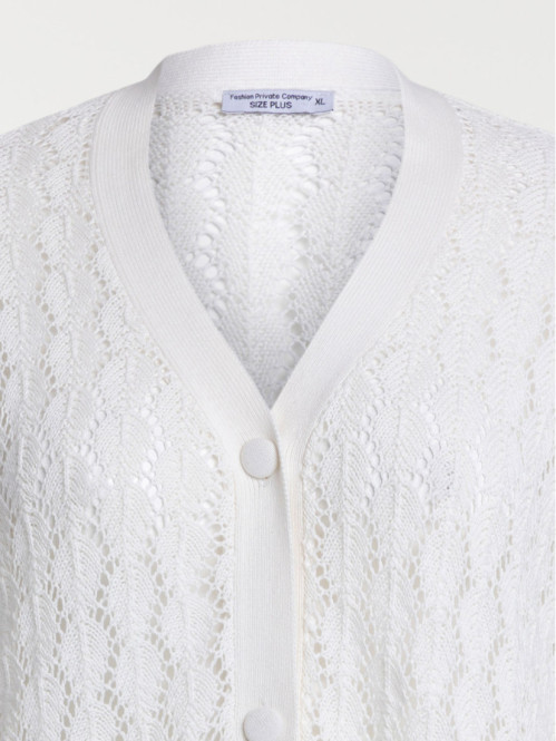 Gilet écru grande taille femme