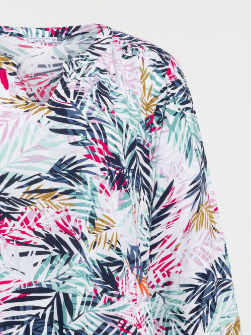 Blouse motif végétal grande...