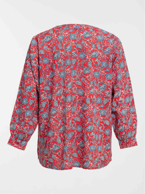 Blouse fleurie grande taille femme