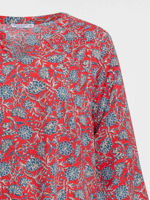 Blouse fleurie grande taille femme
