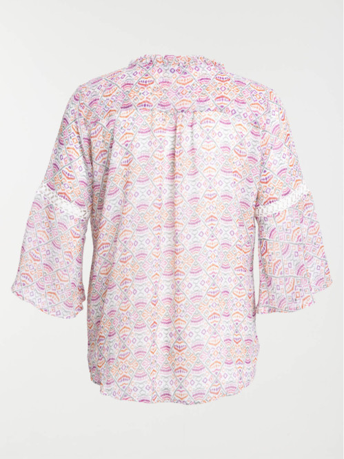 Blouse imprimée grande taille femme