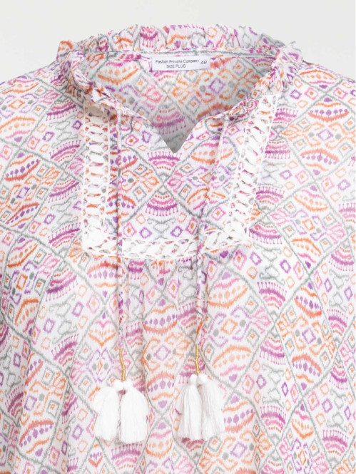 Blouse imprimée grande taille femme