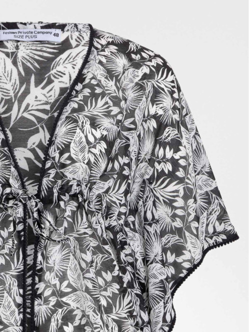 Kimono imprimé grande taille femme