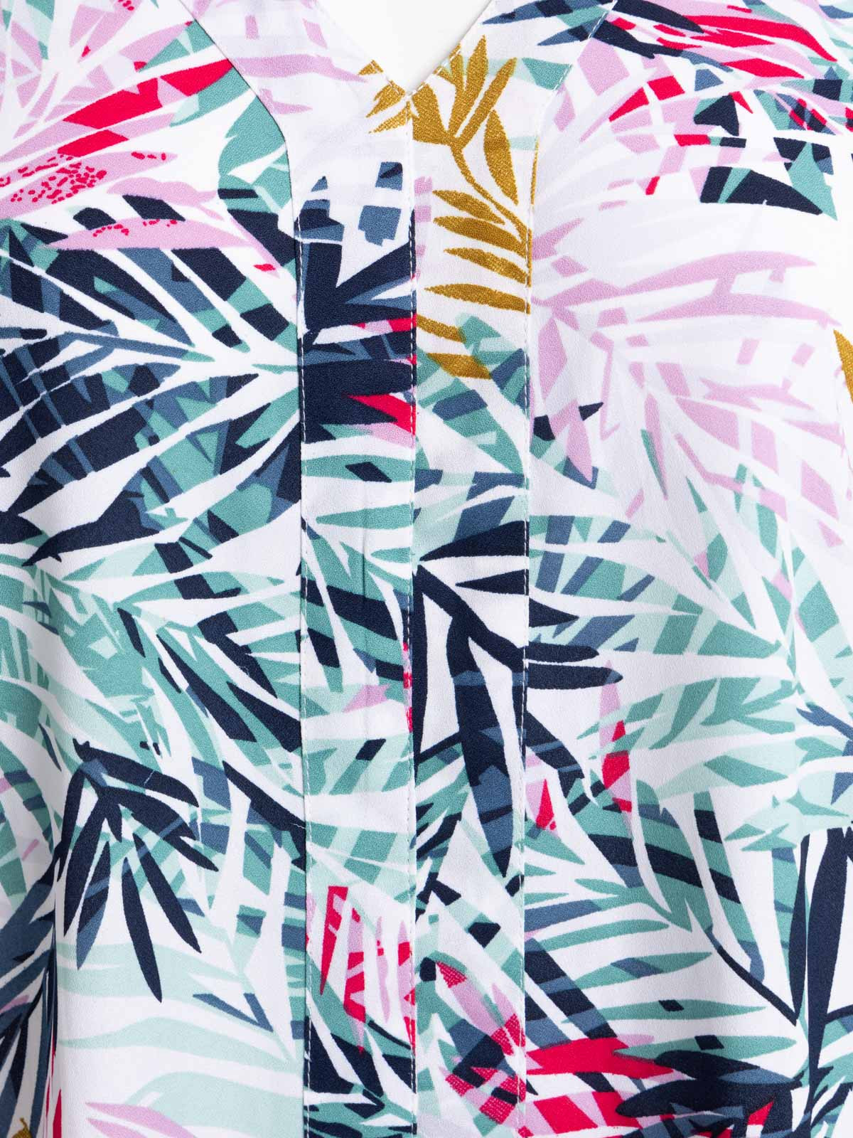 Blouse motif végétal grande taille femme