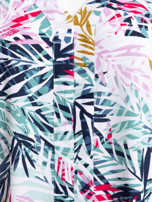 Blouse motif végétal grande taille femme