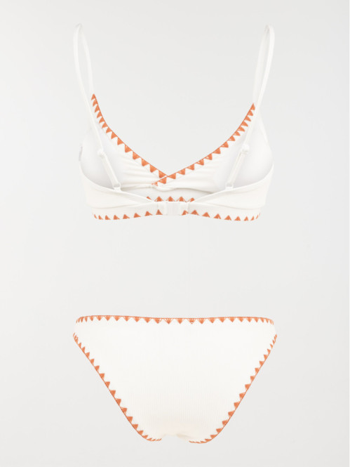 Maillot de bain blanc femme 2 pièces