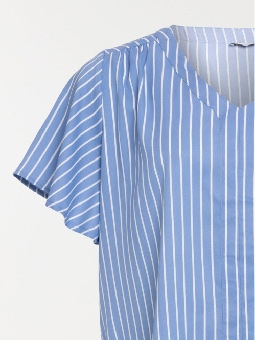 Blouse à rayures grande...