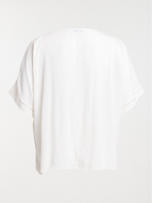 Blouse écru grande taille femme