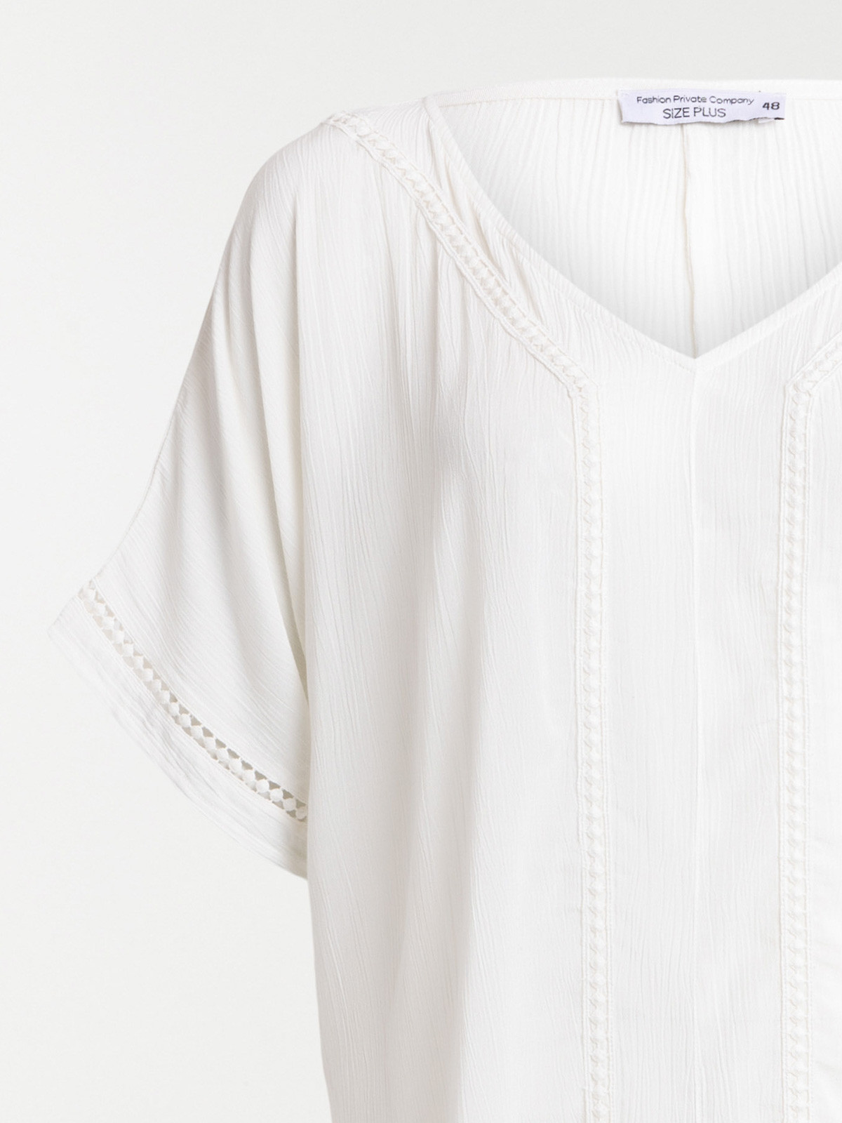 Blouse écru grande taille femme