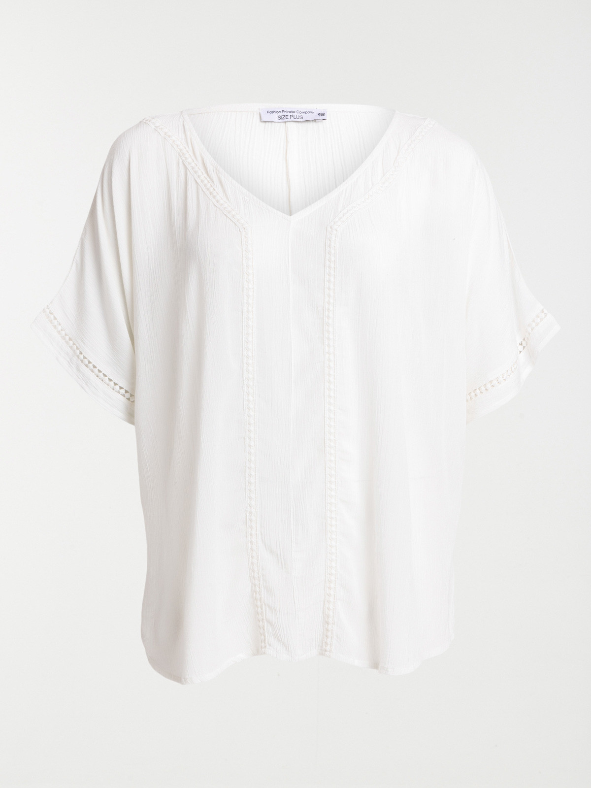 Blouse écru grande taille femme