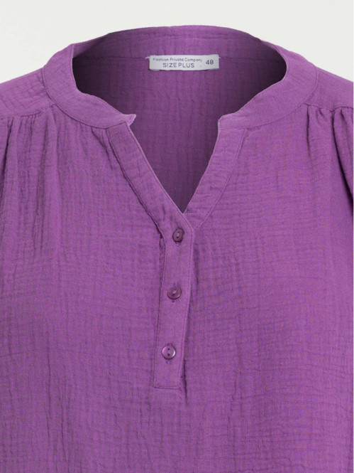 T-shirt santa purple grande taille femme