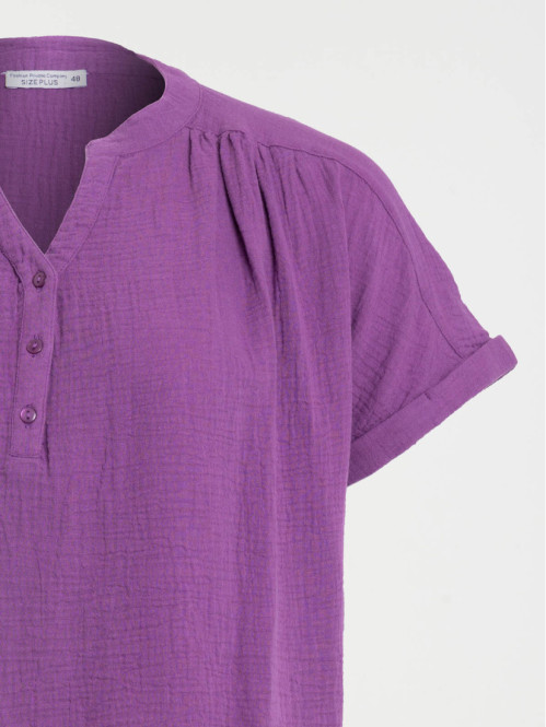 T-shirt santa purple grande taille femme