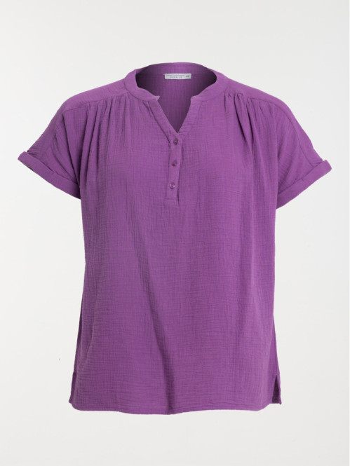 T-shirt santa purple grande taille femme