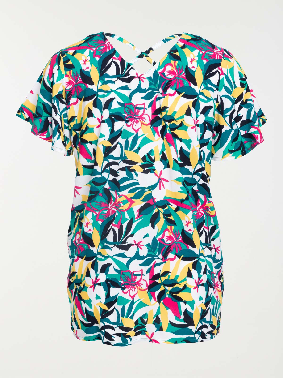 Blouse florale grande taille femme