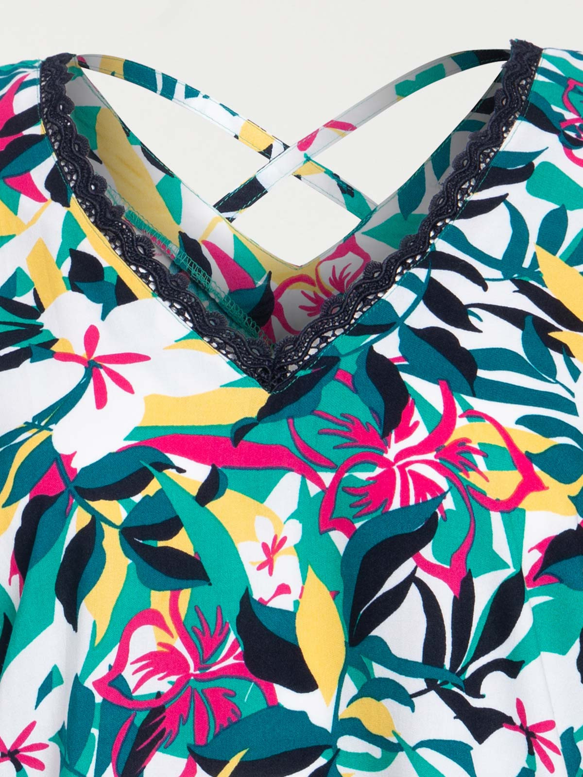 Blouse florale grande taille femme