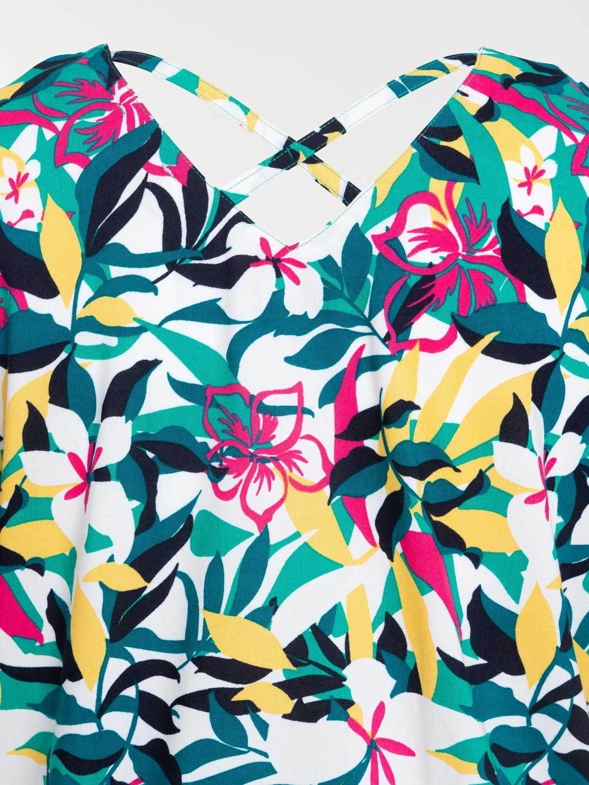 Blouse florale grande taille femme