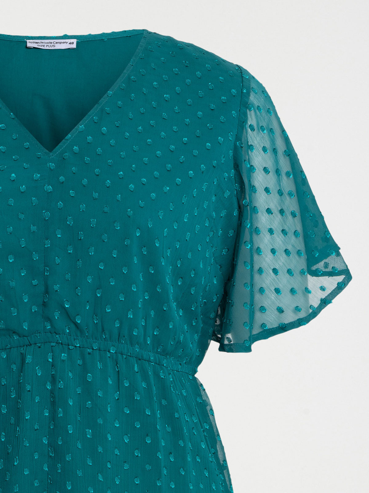 Blouse émeraude grande taille femme