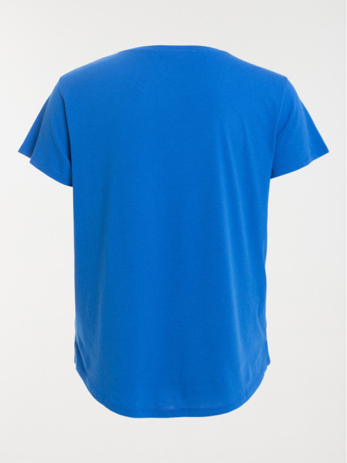 T-shirt cobalt grande taille femme