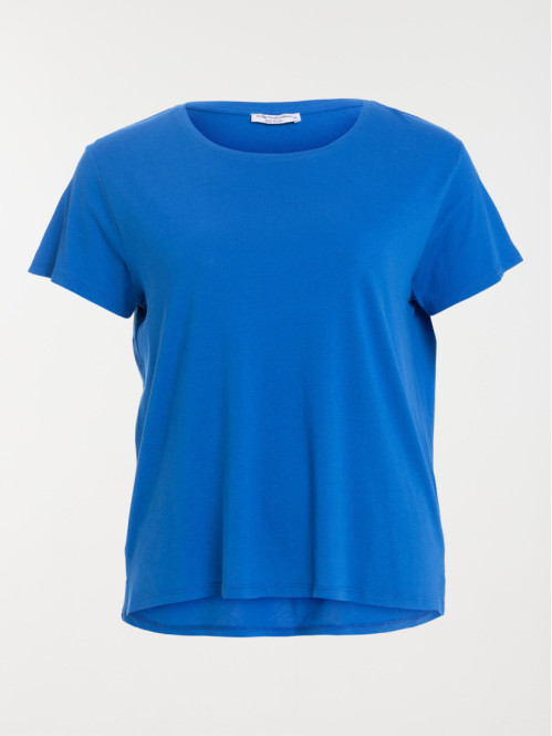 T-shirt cobalt grande taille femme