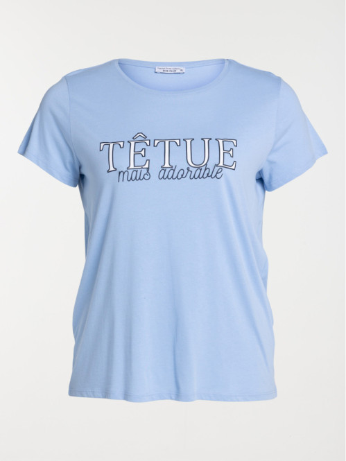 T-shirt têtue grande taille femme