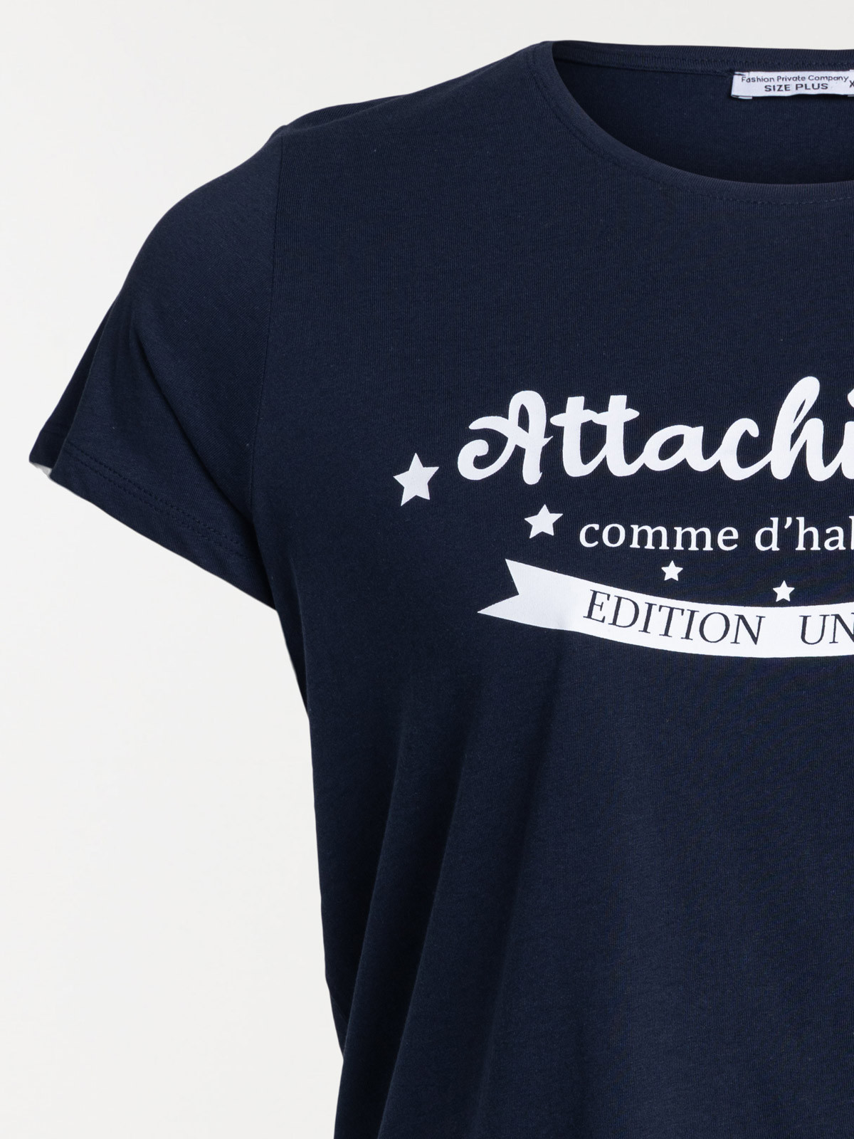 T-shirt message grande taille femme