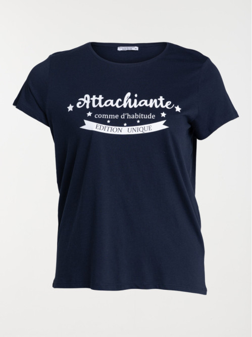 T-shirt message grande taille femme