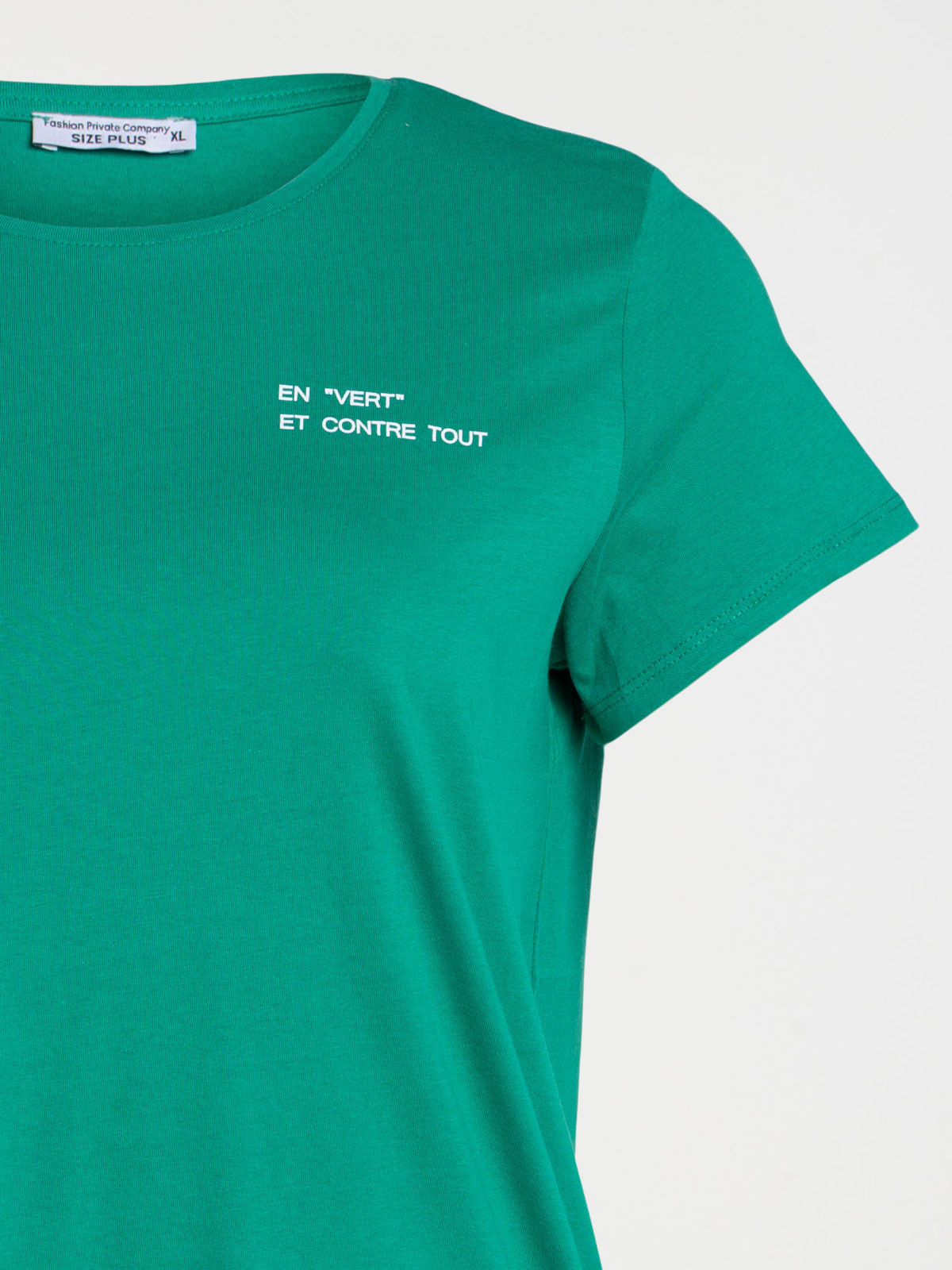 T-shirt message grande taille femme