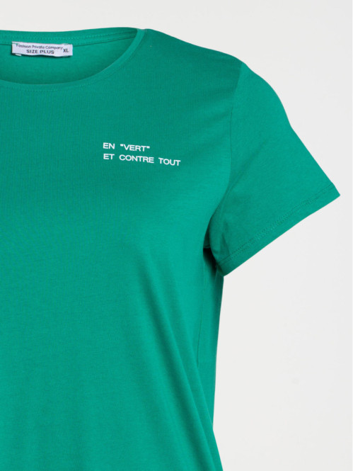 T-shirt message grande taille femme