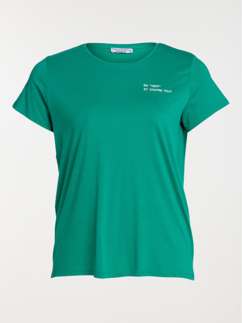 T-shirt message grande taille femme