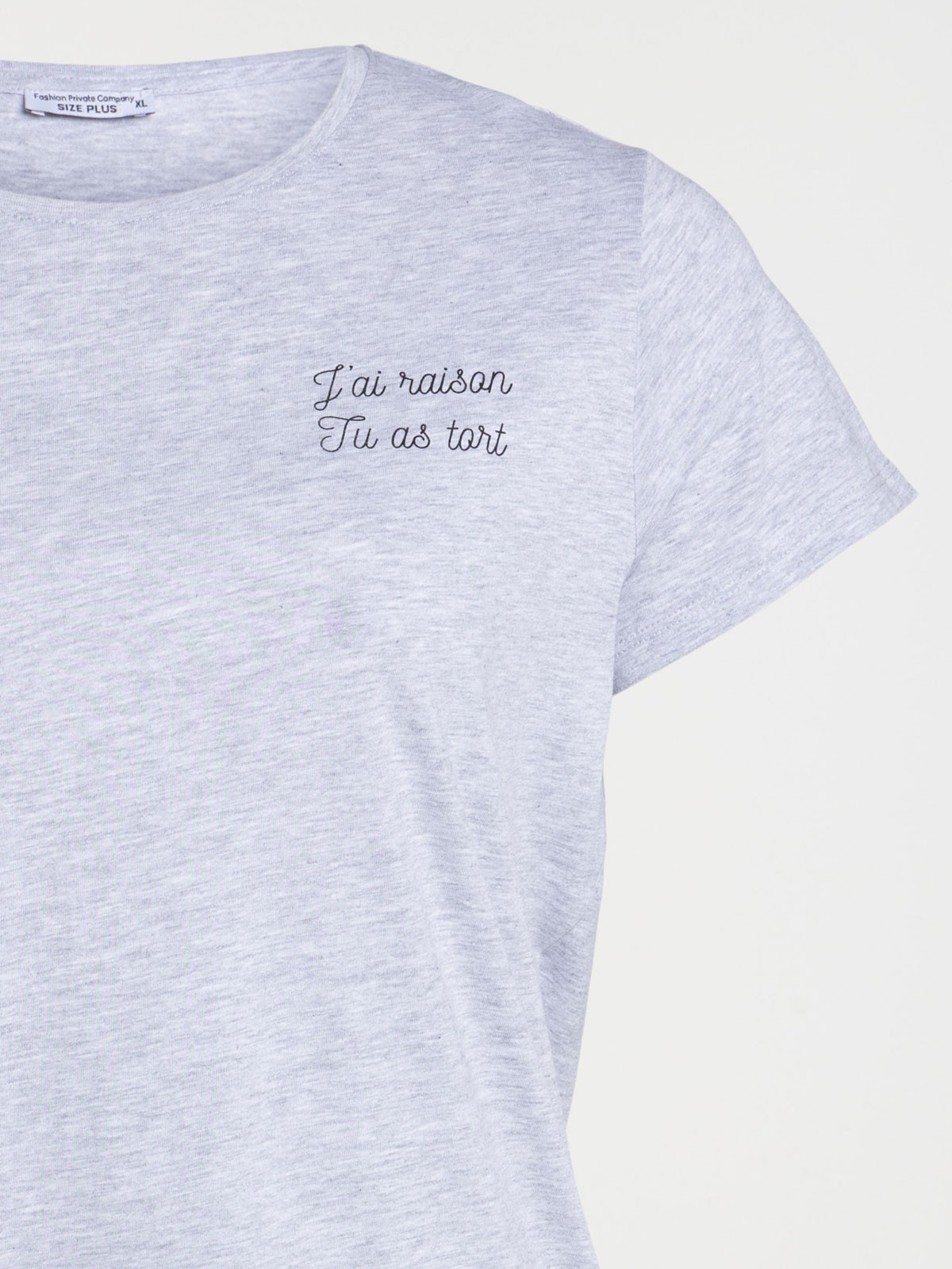 T-shirt message grande taille femme