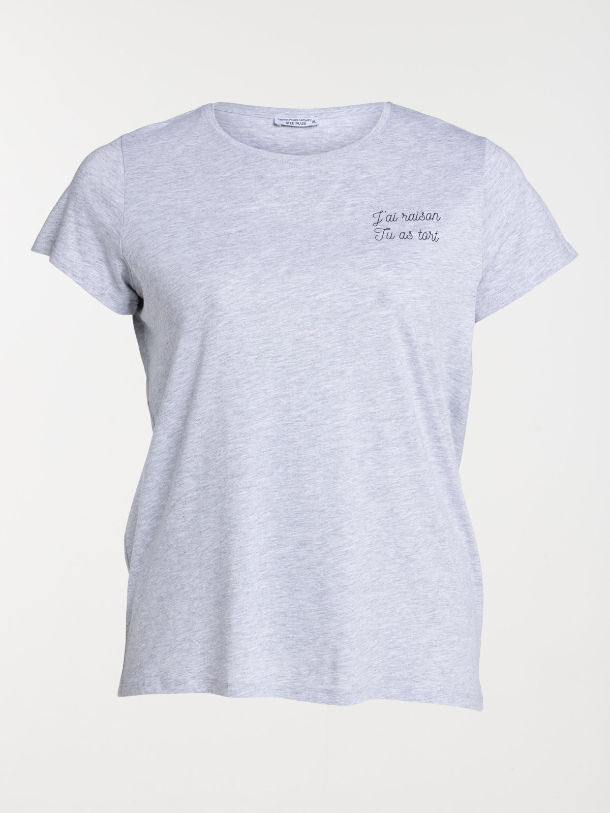 T-shirt message grande taille femme