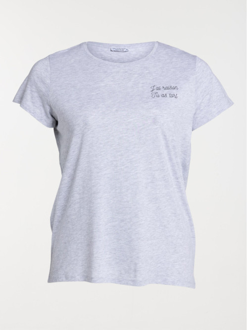 T-shirt message grande taille femme
