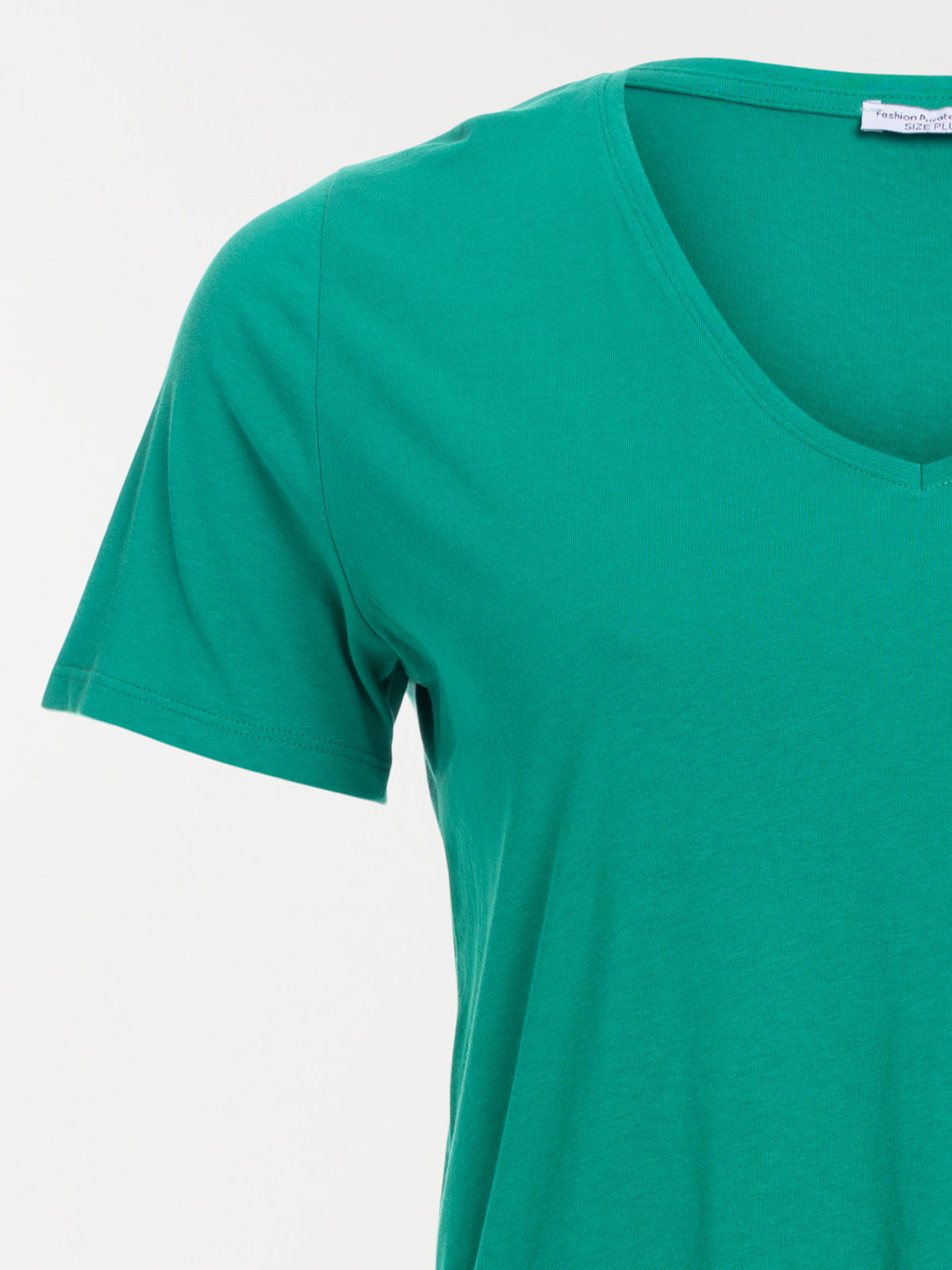 T-shirt col V grande taille femme