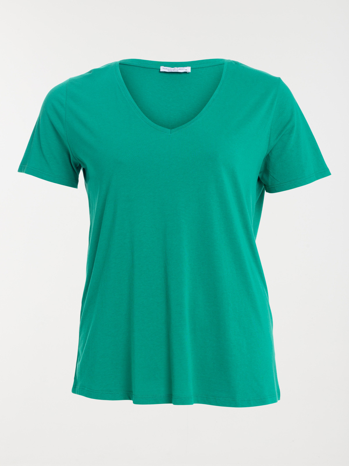 T-shirt col V grande taille femme