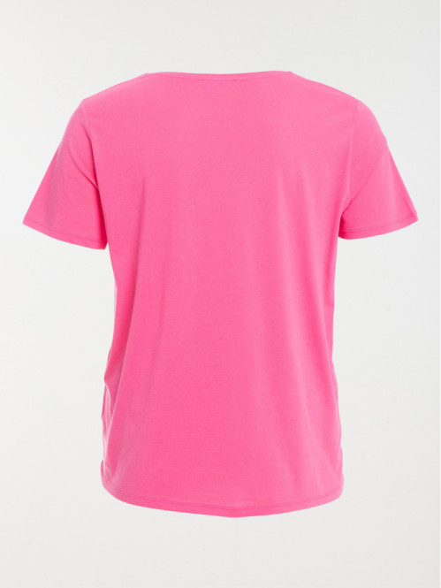 T-shirt flamant rose grande taille femme