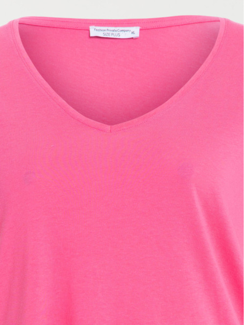 T-shirt flamant rose grande taille femme