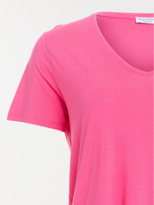 T-shirt flamant rose grande taille femme