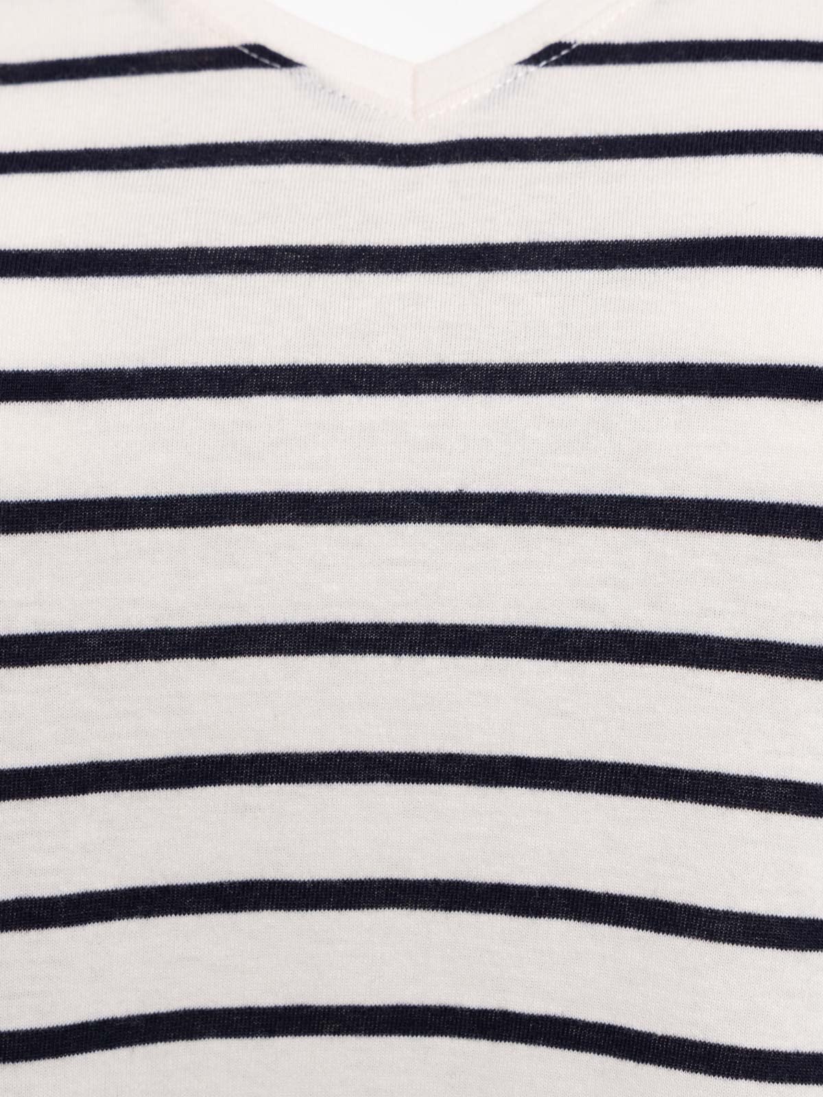 T-shirt rayé col V grande taille femme