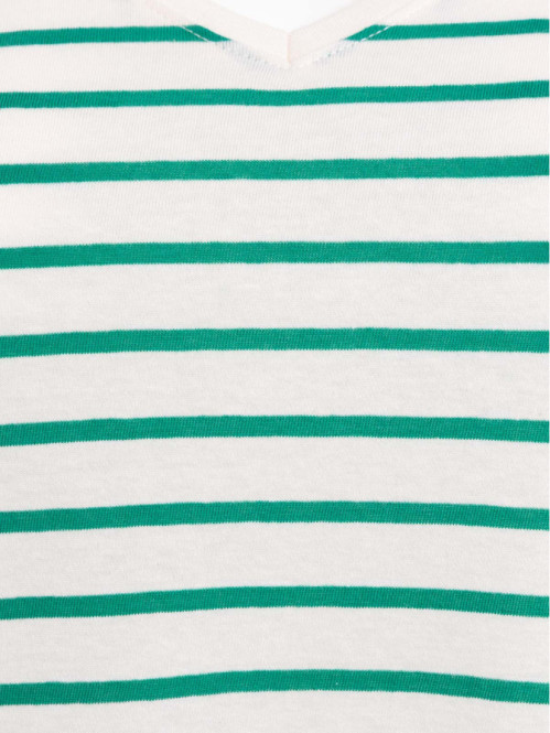 T-shirt rayé col V grande taille femme