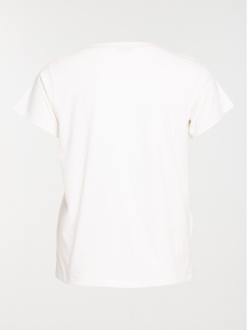 T-shirt écru grande taille femme
