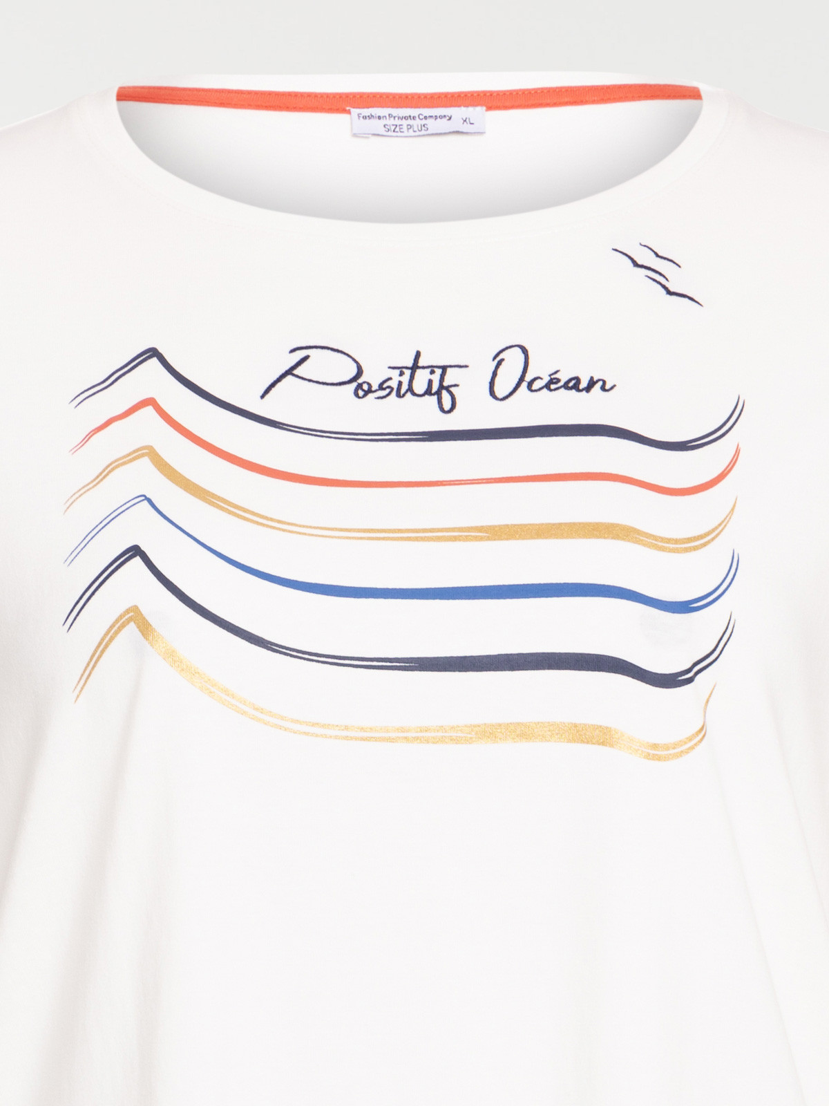 T-shirt écru grande taille femme