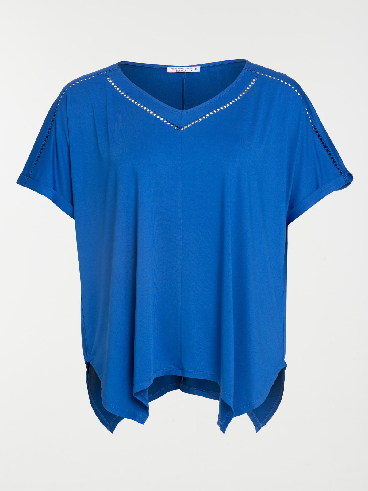 T-shirt cobalt grande taille femme