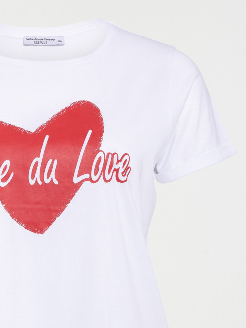 T-shirt coeur grande taille femme