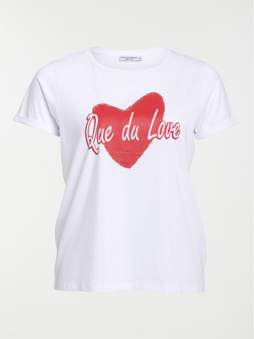 T-shirt coeur grande taille femme