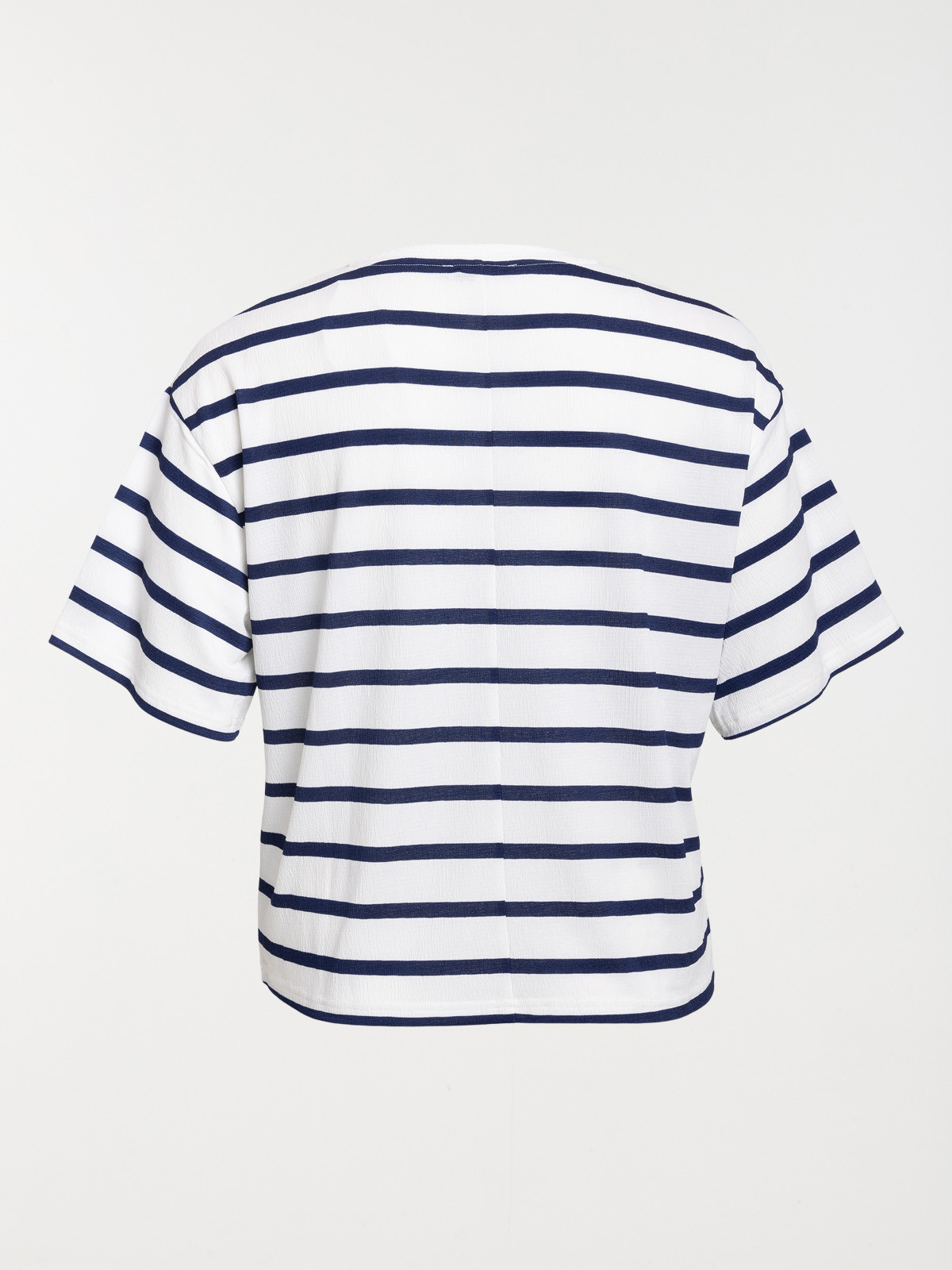 T-shirt rayé col V grande taille femme