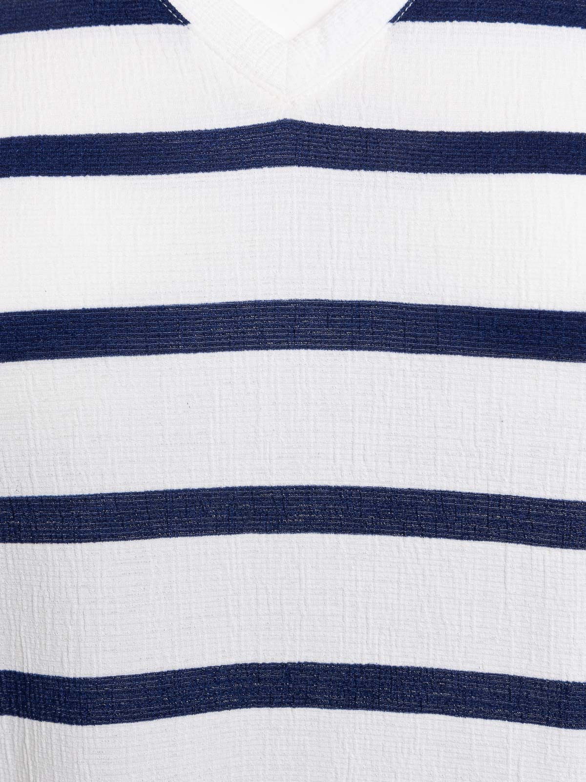 T-shirt rayé col V grande taille femme