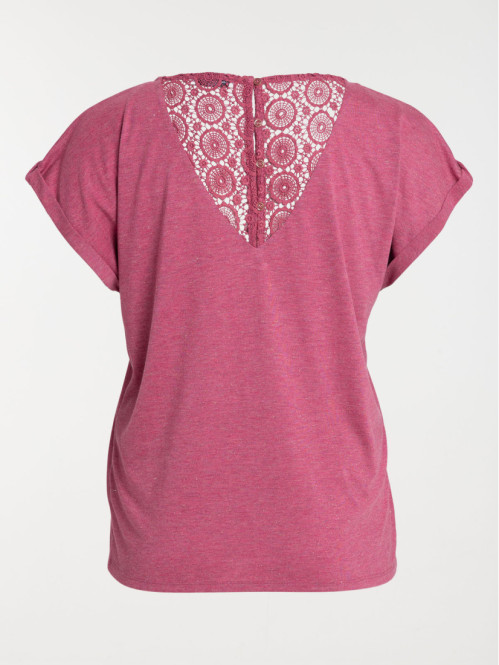 T-shirt grande taille femme aubergine T-shirt grande taille femme aubergine