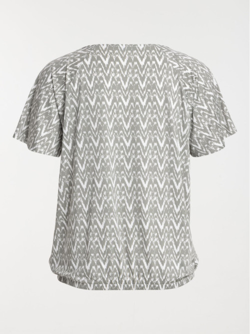 T-shirt ethnique grande taille femme