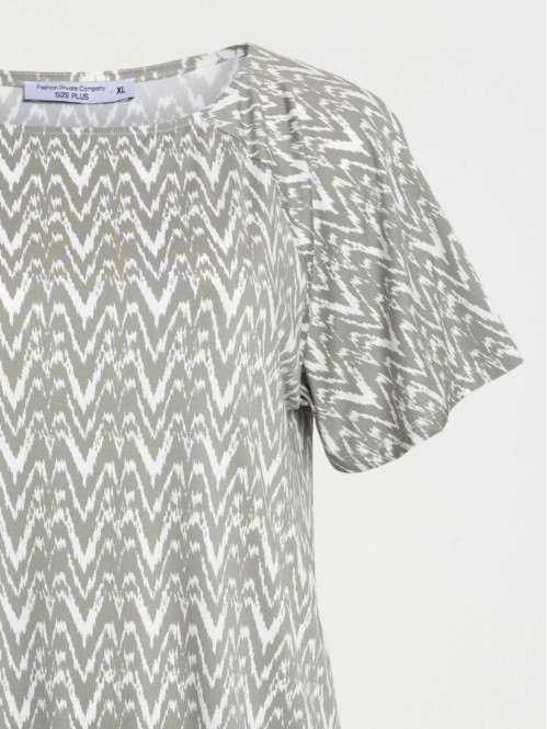 T-shirt ethnique grande taille femme